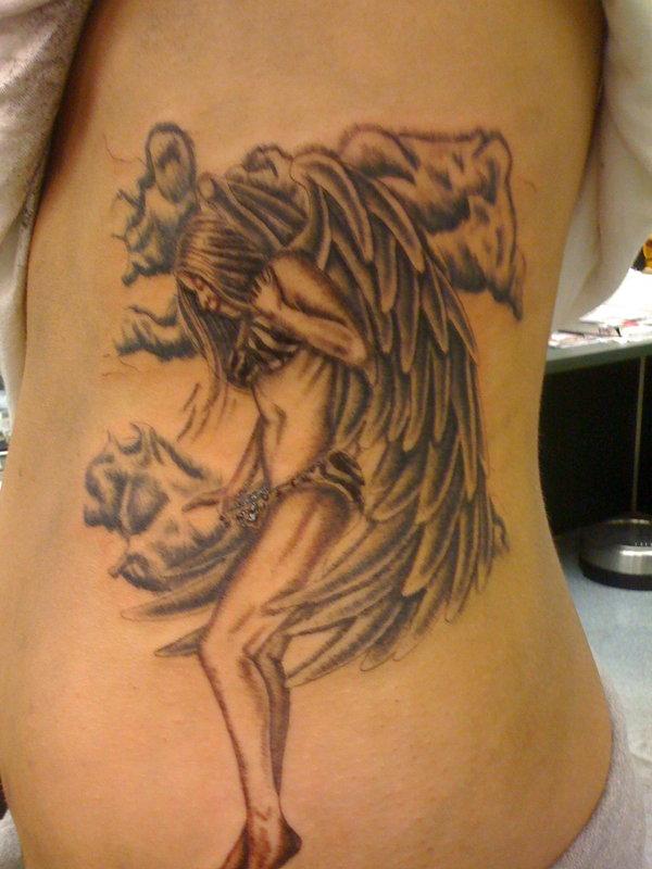 Cool Custom Angel Tattoo