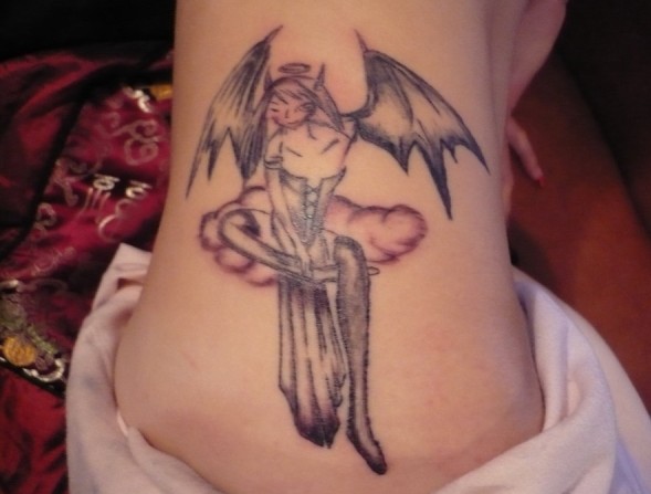 Cute Angel Demon Tattoo