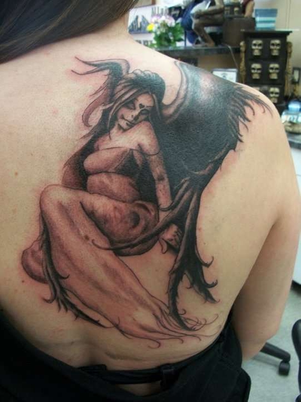 Grim Reaper Angel Tattoo