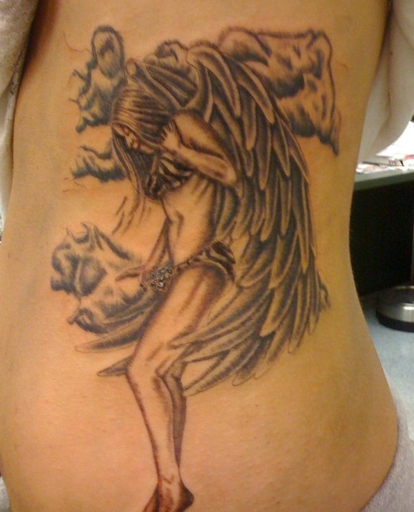 Ink Tattoo: Grim Reaper with Angel Wings
