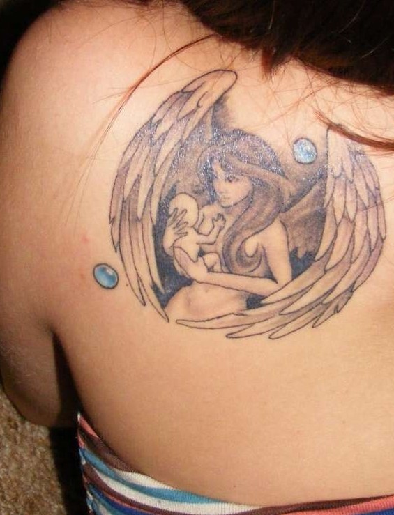 Motherhood Angel Tattoos