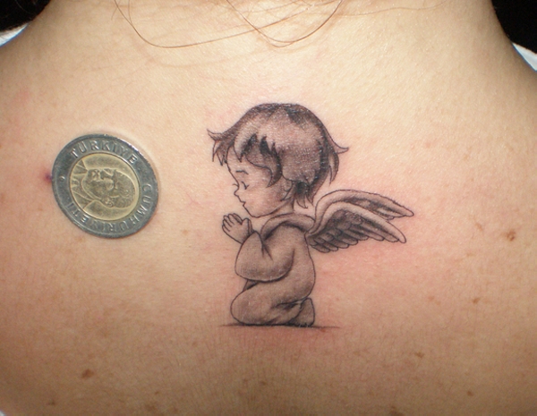 Praying Baby Angel Tattoos