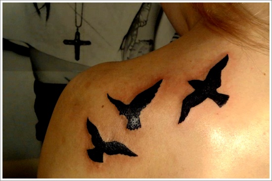 Bird tattoo designs on Back