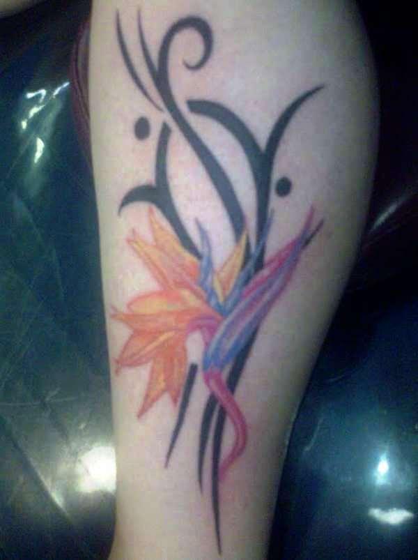 Paradise flower tattoo