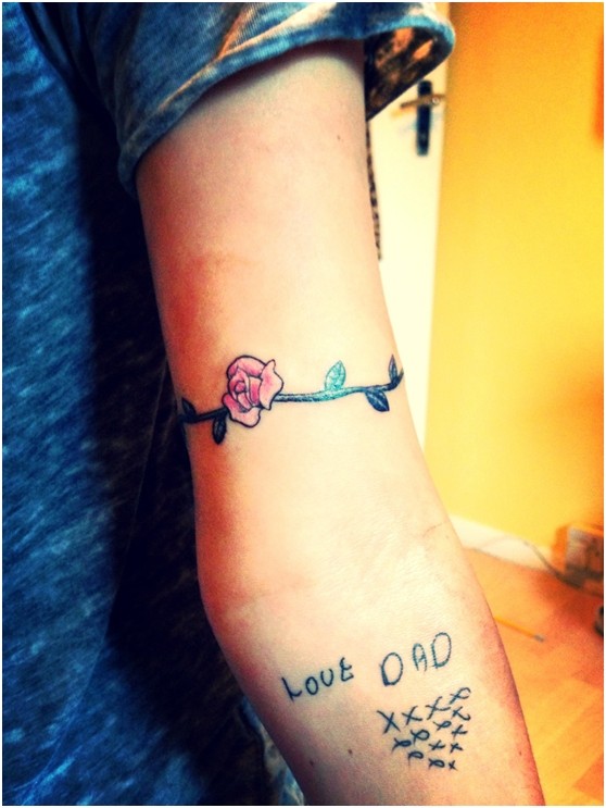 Cute Flower Armband Tattoo