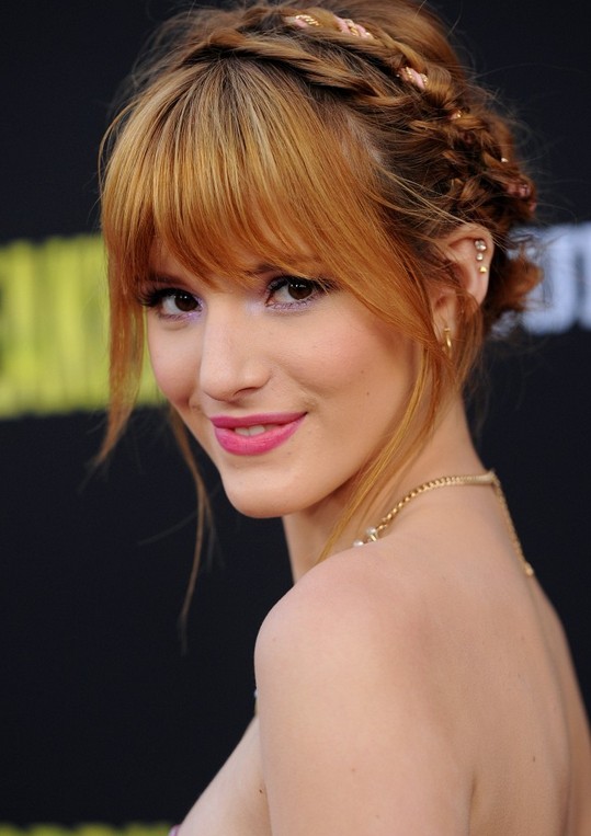 Bella Thorne Braided Updo: Holiday Hairstyles for Updos