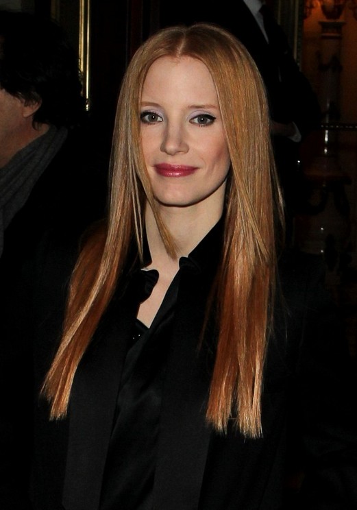 Jessica Chastain Straight Hairstyle