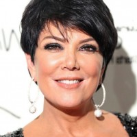 Kris Jenner Side Parted Layered Short Haircut for Women Over 50