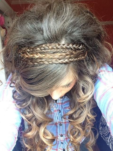 Braided Curly Hairstyle for Girls