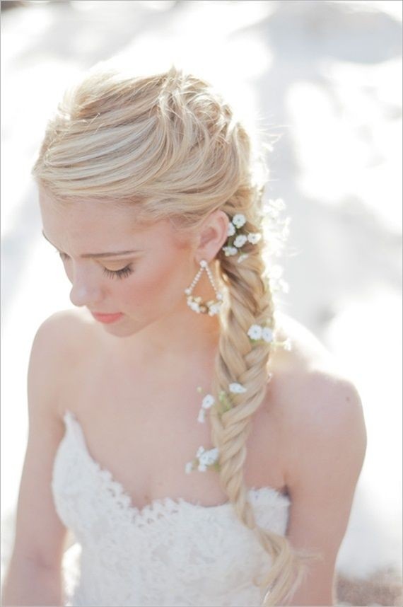 Bridesmaid Hairstyle for Side Long Braid