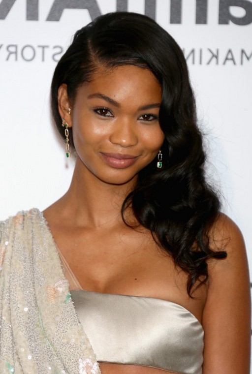 Chanel Iman Long Side Black Hairstyle for Black Women | Styles Weekly