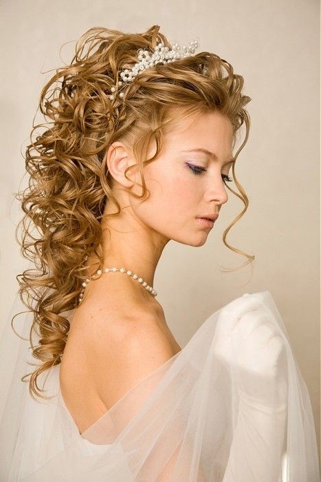 Curly Long Hair for a Bride