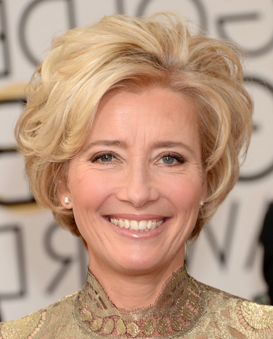 Emma Thompson Short Blonde Wavy Hairstyle for Women Over 50 | Styles Weekly