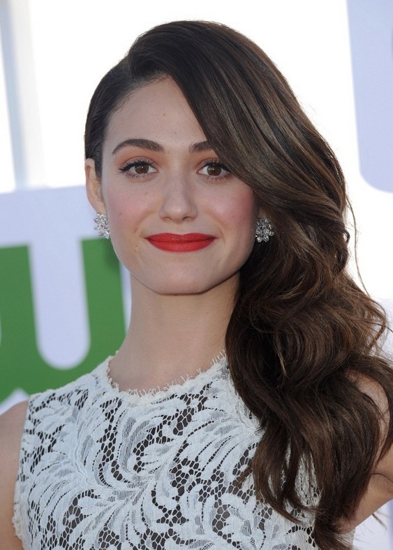 Emmy Rossum Retro Hairstyle