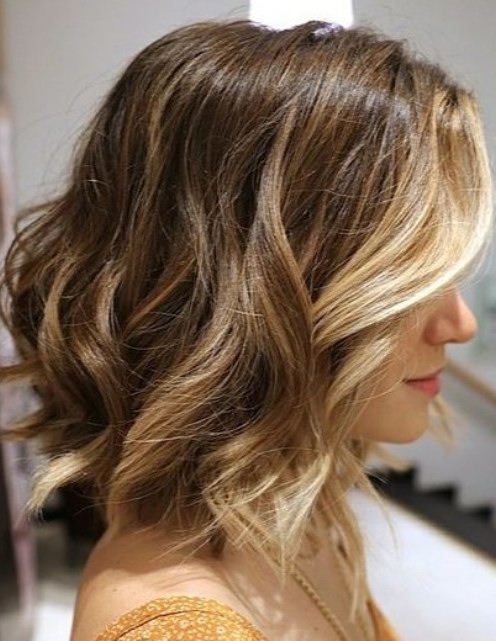 Gorgeous Short Ombre Bob Haircut with Waves