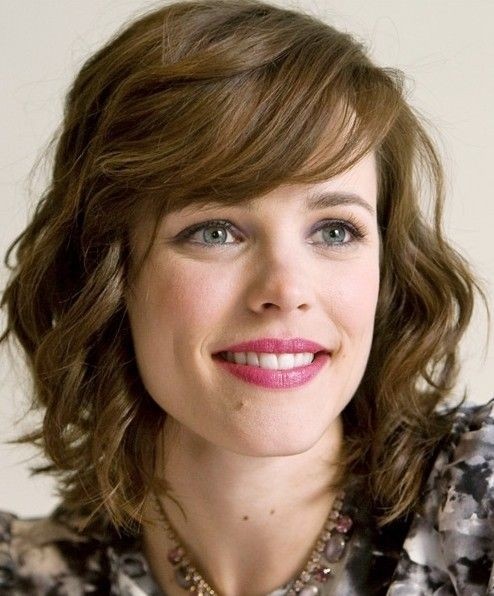 Medium Wavy Hair with Bangs