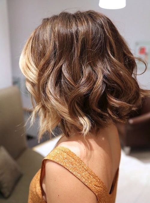 Medium Wavy Hairstyle: Ombré Style Bangs All Blonde