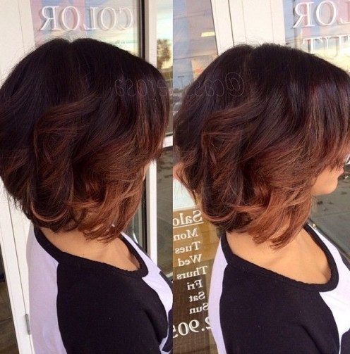 Short Ombre Bob Haircut with Layers