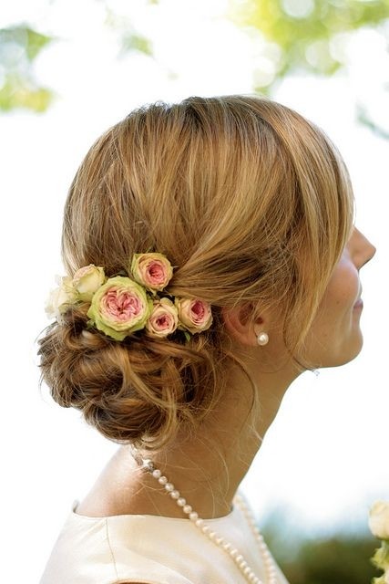 Updo Hairstyle with Flower: Bride Hair Style