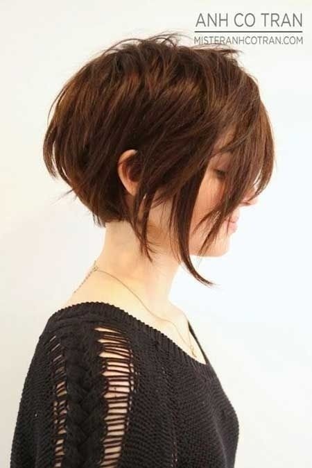 Asymmetrical Short Hair Style for School