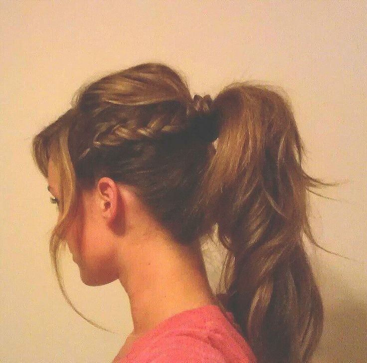 Cute Side Braid with a ponytail