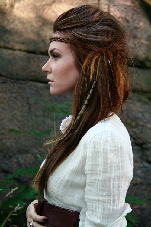 Easy Boho Hairstyle with Accessories: Long Hair Ideas