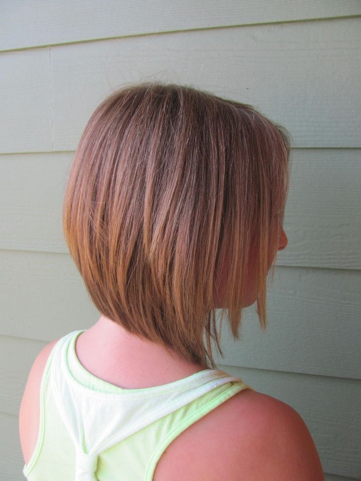 Girl Inverted Bob Haircut for School