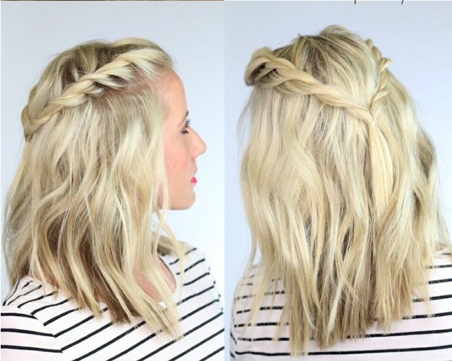 Gorgeous Twisted Bohemian Hairstyle Inspired for Medium-length Hair