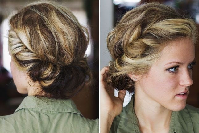 Simply twist and tuck your Locks Around a Thin Elastic Headband to DIY this Boho Updo Hairstyles