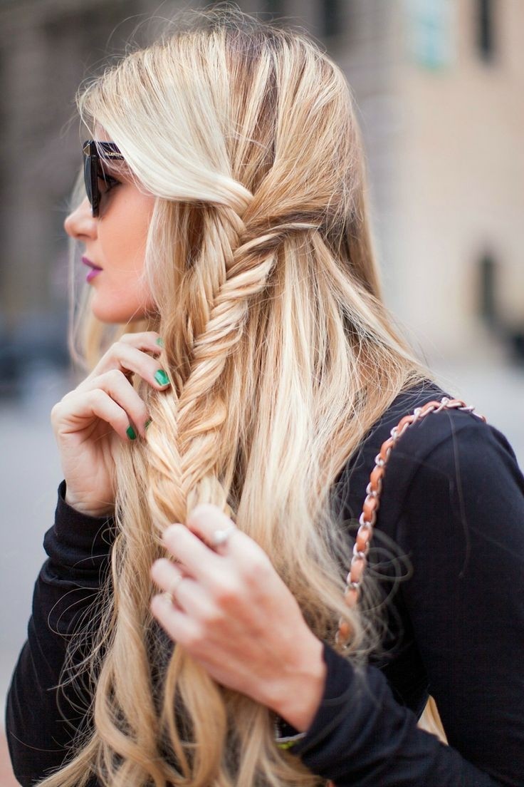 Side Fishtail Braid: Chic Braided Hairstyle for 2015