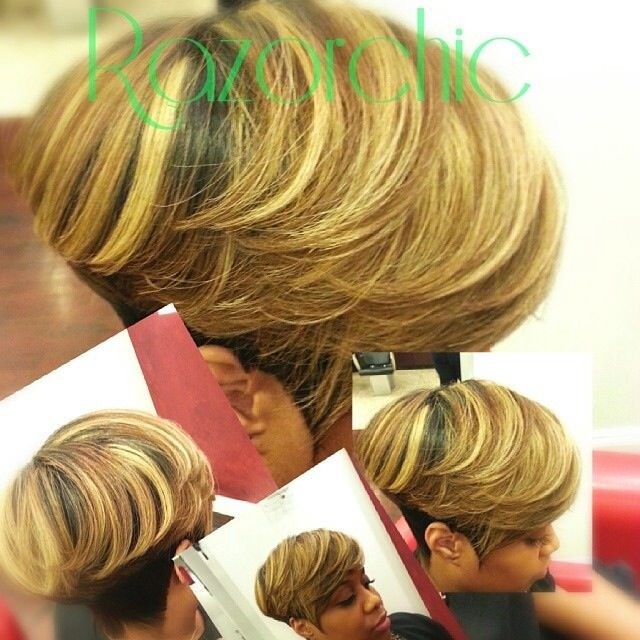 Blonde Short Hairstyle for Thick Hair - 2015 Stylish Short Haircuts for African American Women