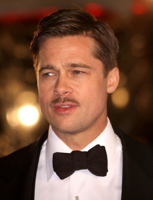 Brad Pitt Short Side Parted Haircut for Men