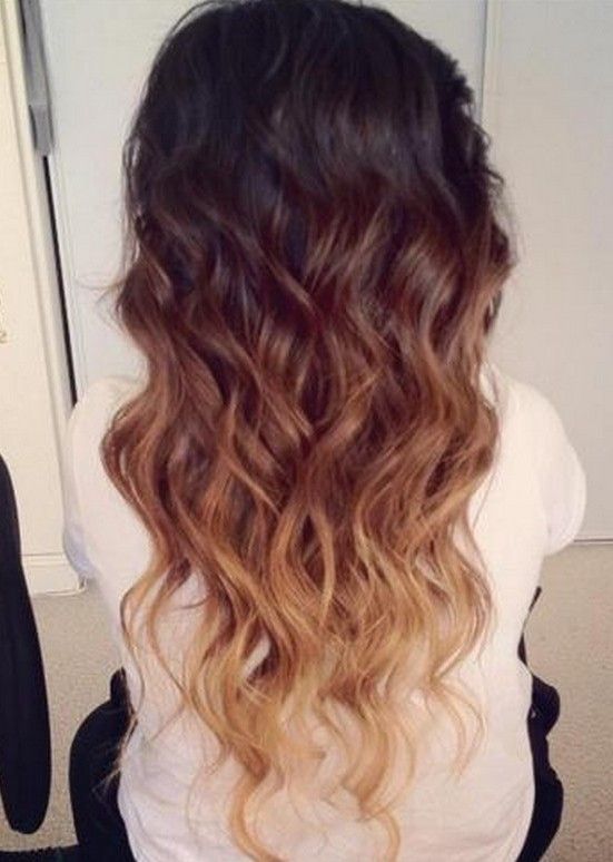 Cute Dark Brown to Blonde Ombre Hair With Waves for Girls