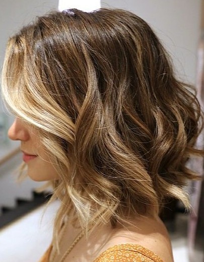 Gorgeous Short Ombre Bob Haircut with Waves