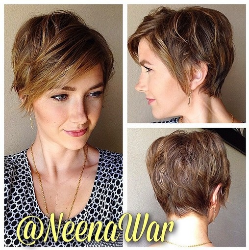 Layered Short Hairstyles with Bangs: Women Haircuts for Thick Hair