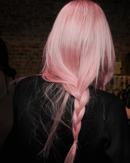 Long Pink Hairstyles for Winter
