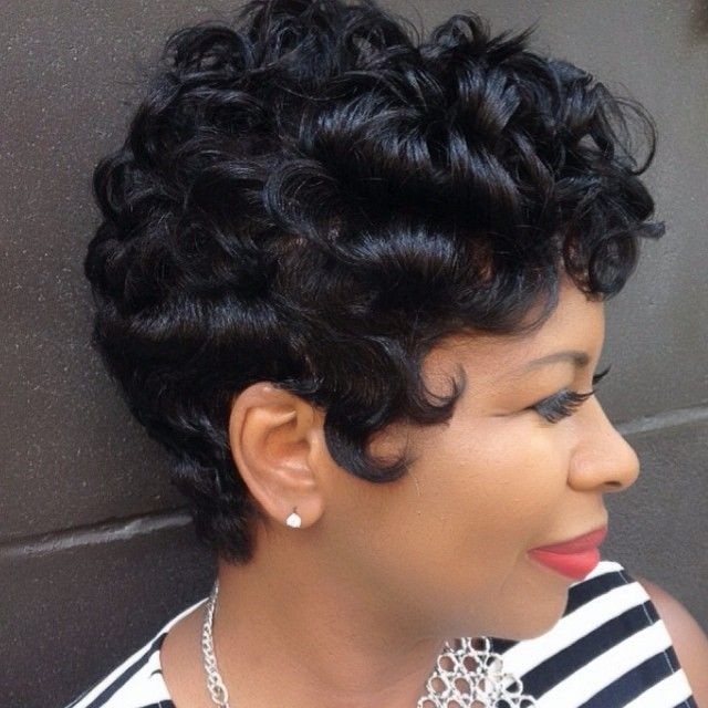 Pixie Haircut with Curls - Short Hairstyles for African American Women
