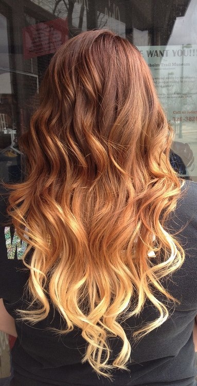 Pretty Brown to Blonde Ombre Hair with Waves for Women