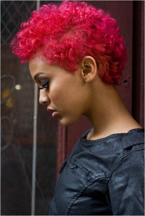 Red Pixie Haircut with Curls