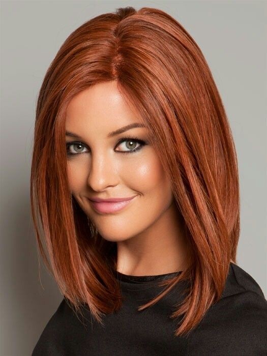 Red lob hairstyle for shoulder length hair
