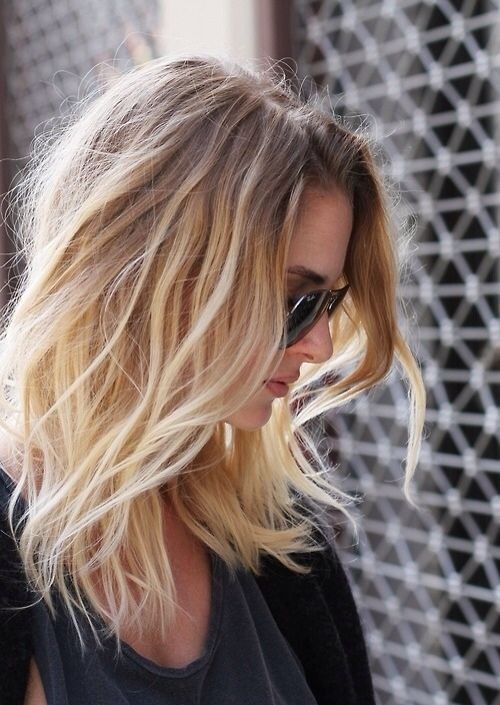 Sext messy wavy ombre hair for shoulder length hair