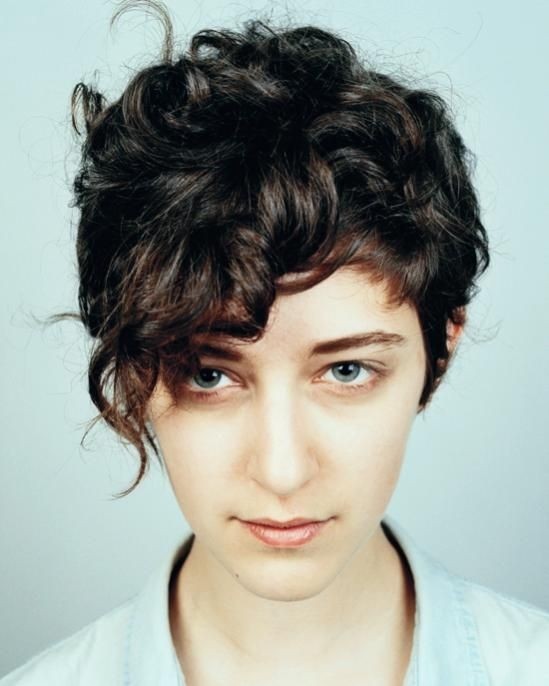 Short Curly Pixie Haircut with Curly Bangs