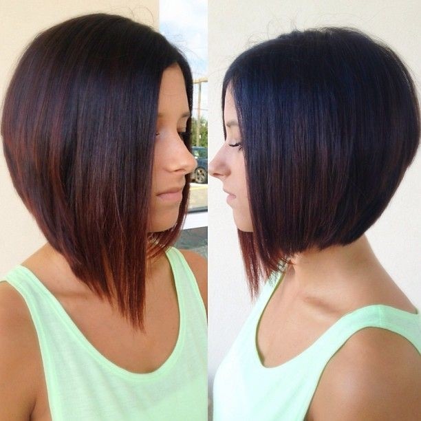 Straight Long Bob Haircut: Ombre Hair