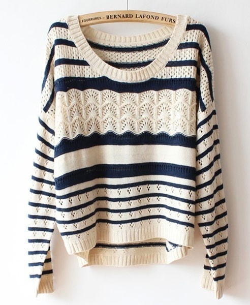 Long Sleeve Striped Sweater