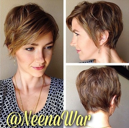 Everyday Hairstyle for Women - Messy Short Haircuts with Side Swept Bangs