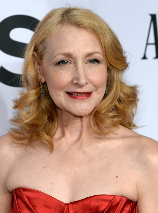 Patricia Clarkson Medium Curly Hairstyle for Older Women Over 50