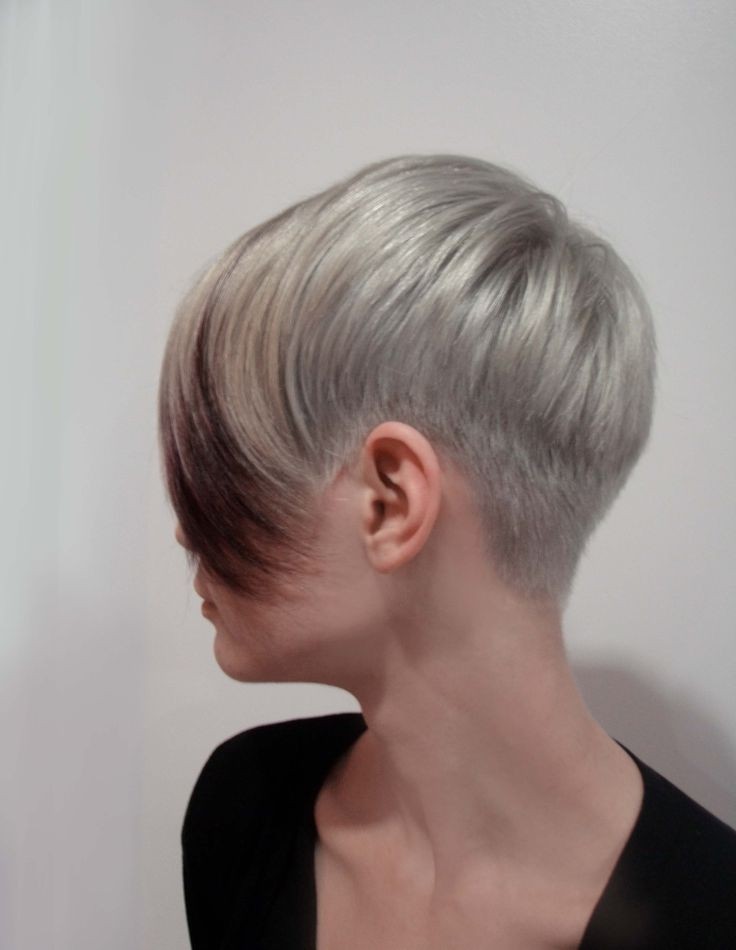 Silver Pixie Cut - Very Short Hairstyles for Long Bangs