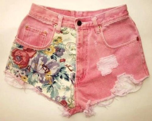 Fabric Paneled Shorts