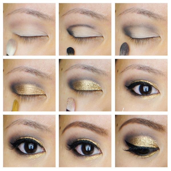 Pretty Golden Eye Makeup Tutorial