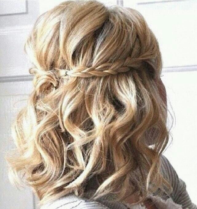 Braided Short Curly Hairstyle
